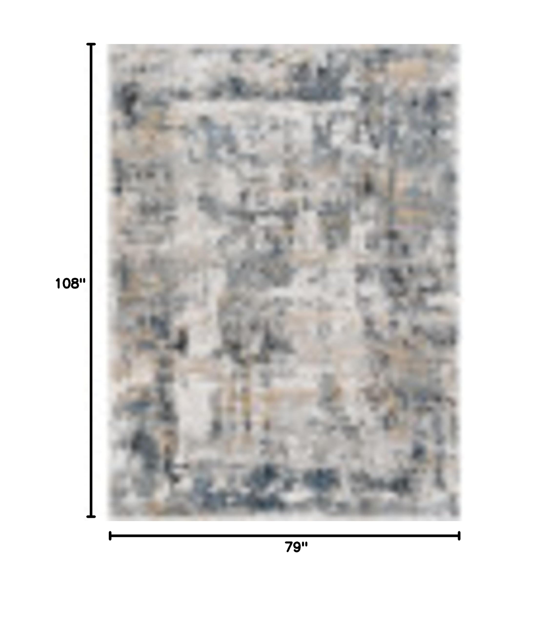 Livabliss Benson Contemporary Abstract Area Rug - Soft Modern Non-Slip Living Room Carpet for Home Decor & Bedroom Floor Mat