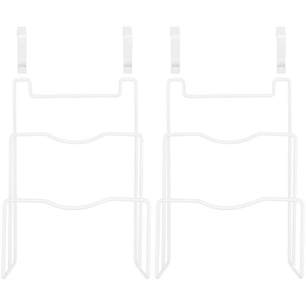 Southern Homewares - 2-Pack White Pot & Pan Lid Hanging Organizer Rack for Kitchen Storage | Space-Saving Pantry Organizer | Perfect for Small Kitchens & Cabinet Door Organization (SH-10283-2)