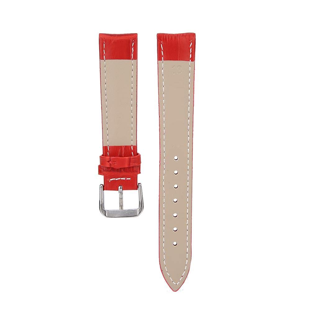 ZJchao 18mm Red PU Leather Watch Band - Adjustable Unisex Watch Strap Replacement for Men & Women, Perfect for Watch Repair, Daily Wear & Gift Giving