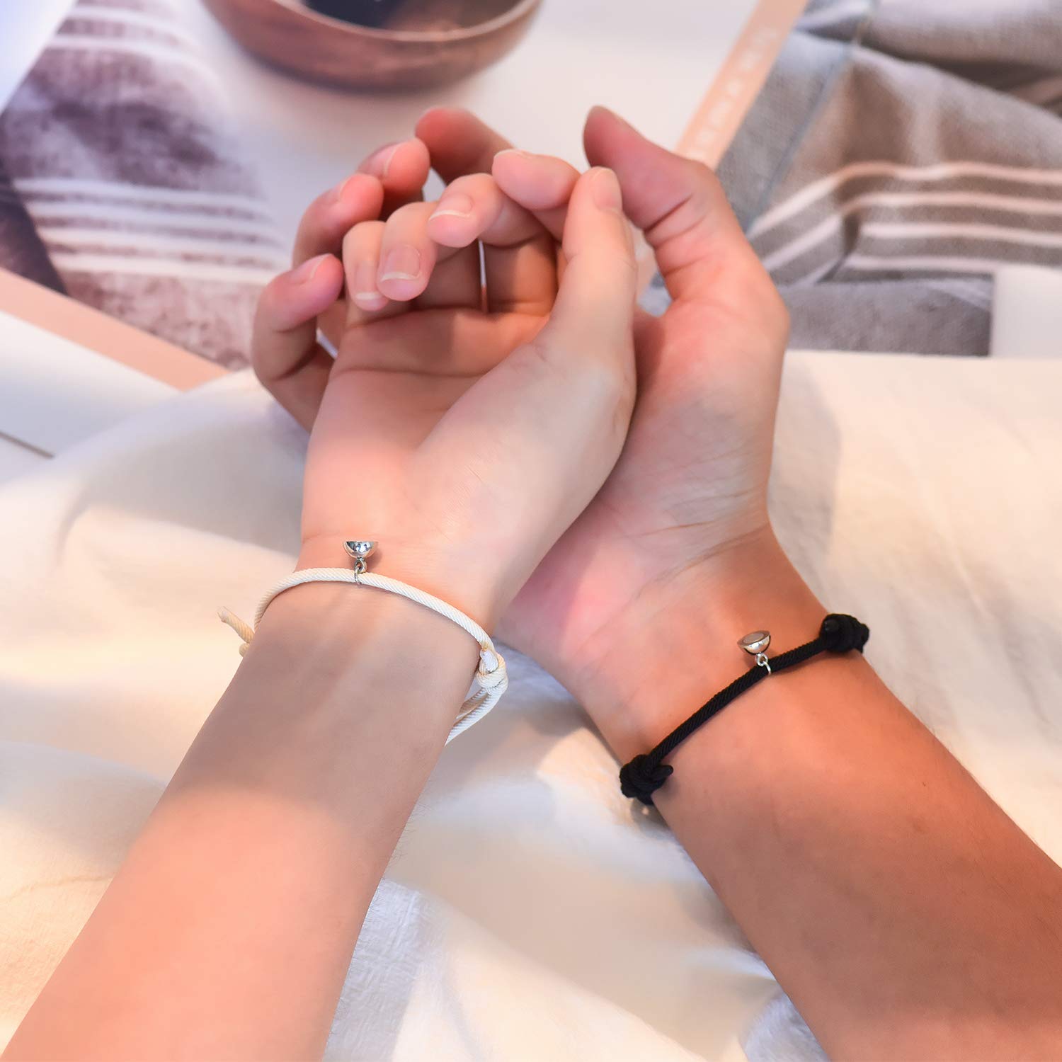 Tarsus Couples Bracelets - Matching Love Bracelets for Couples, His & Hers Relationship Jewelry for Boyfriend, Girlfriend, BFF - Perfect for Anniversaries, Valentine's Day & Romantic Gifts