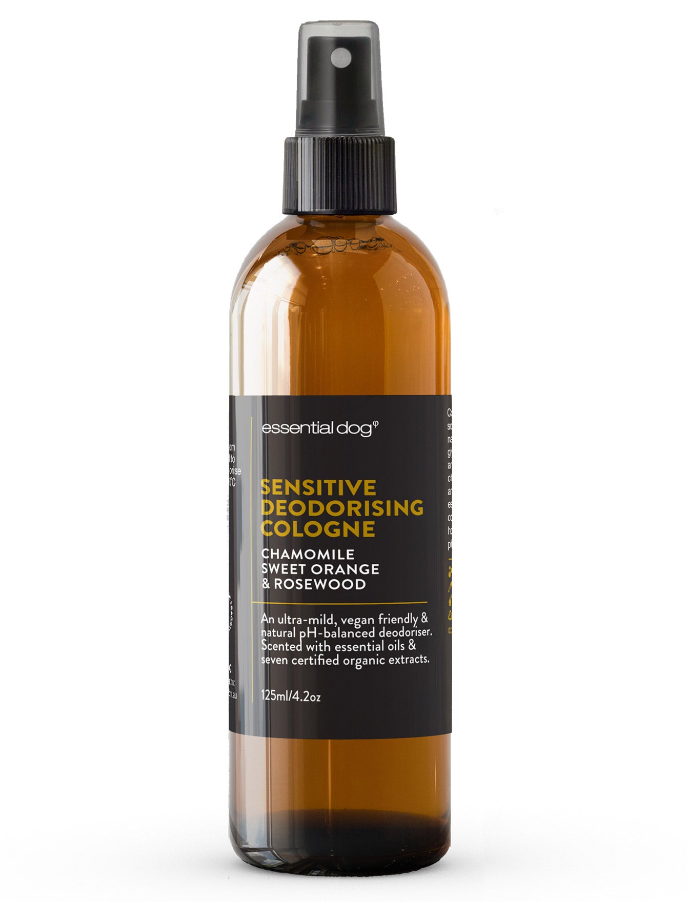 Natural Dog Deodorizing Spray for Sensitive Skin - 125ml | Hypoallergenic & Gentle Formula for Odor Control - Perfect for Grooming, Travel & Home Use