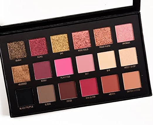 ENIVO Rose Gold Eyeshadow Palette - 18 Highly Pigmented Shades with Metallic Finish | Long Lasting Makeup for Party, Wedding & Night Out Looks