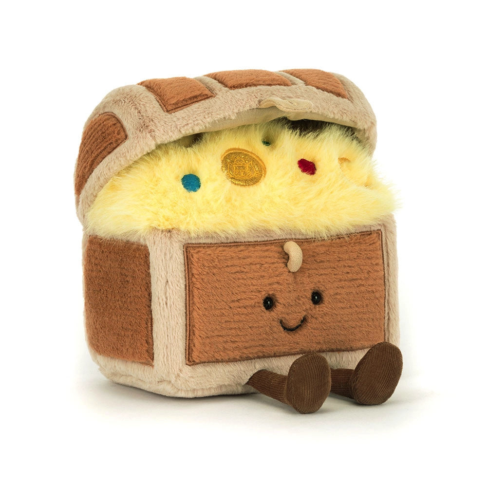Jellycat Amuseable Treasure Chest Plush Toy - Soft & Cute Stuffed Animal for Kids, Babies & Collectors | Perfect Gift for Birthdays, Baby Showers & Home Decor