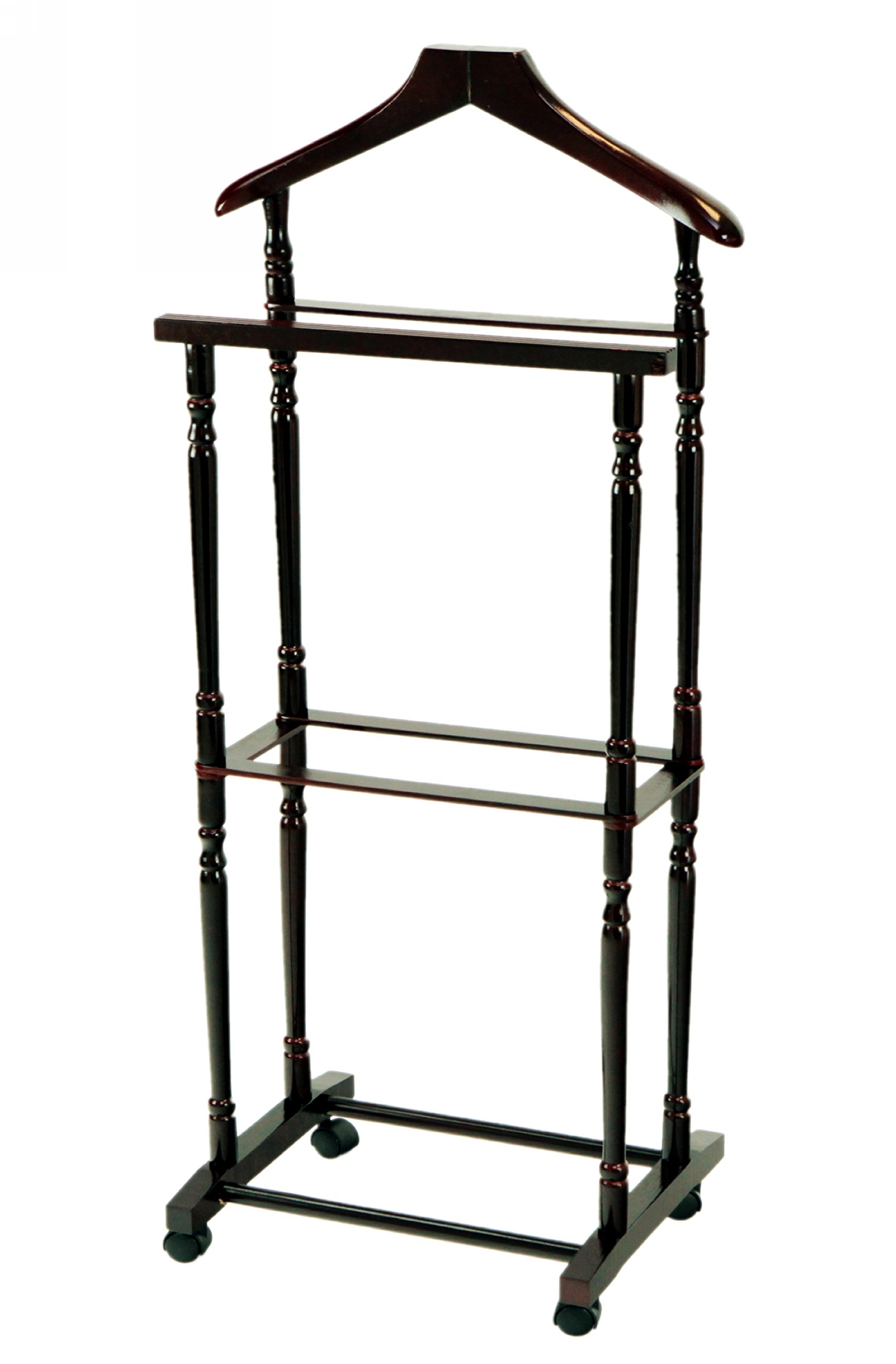 Frenchi Furniture Coat Rack - Solid Mahogany Wood Entryway Organizer with 5 Hooks for Hats, Coats & Bags | Perfect for Hallway, Foyer & Mudroom Organization