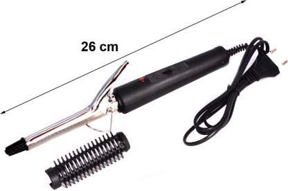 Professional Electric Hair Curler Machine for Women - Black & Silver Hair Curling Iron with Rollers for Salon-Quality Styling at Home or On-the-Go
