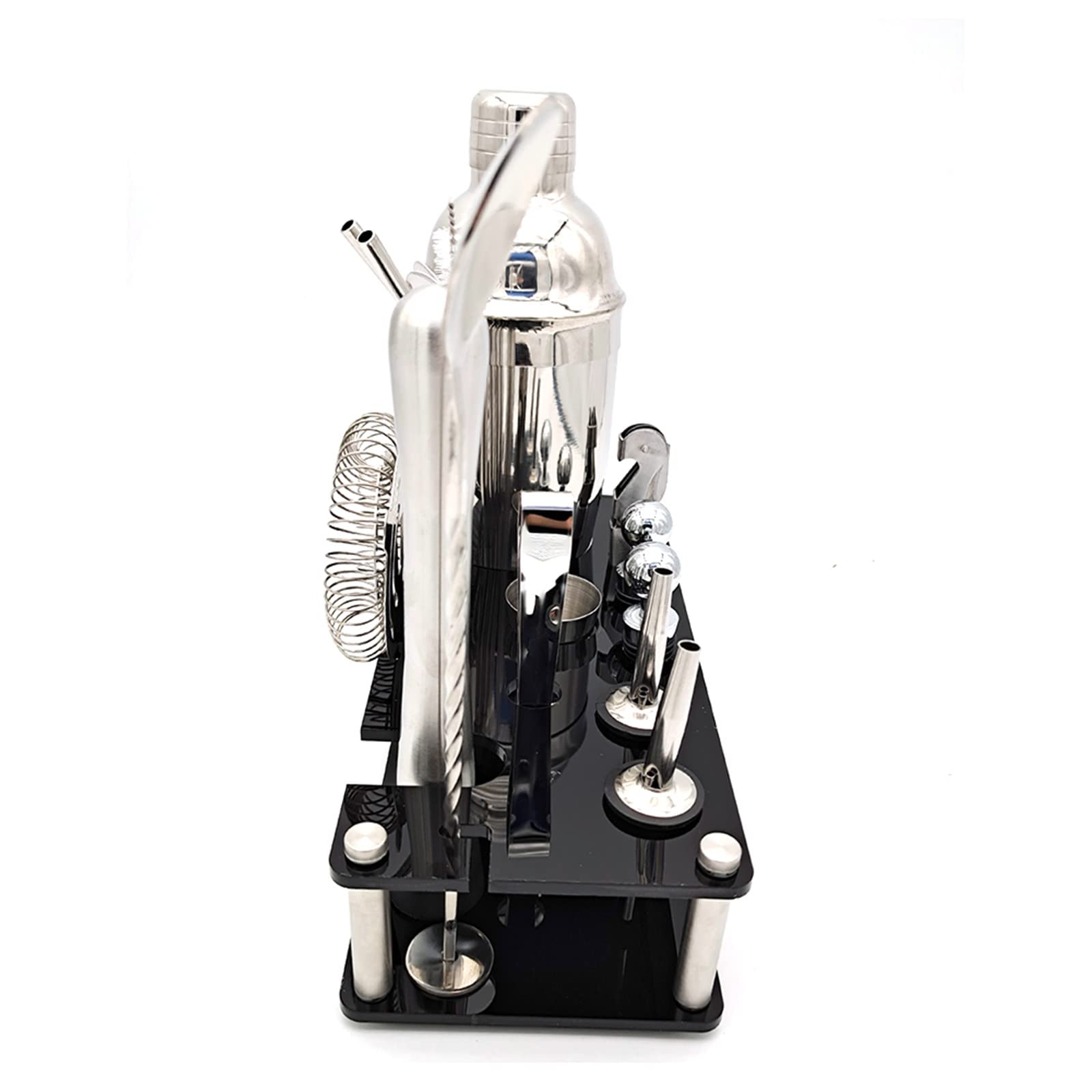 17-Piece Stainless Steel Cocktail Shaker Set with Acrylic Stand - Professional Bartender Kit & Bar Tools for Mixing Drinks - Perfect Gift for Men, Dad, Grandpa - Ideal for Home Bars, Parties & Cocktail Making
