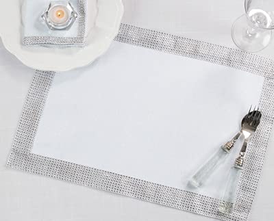 Fennco Styles Elegant Lily Collection Studded Design Placemats 14