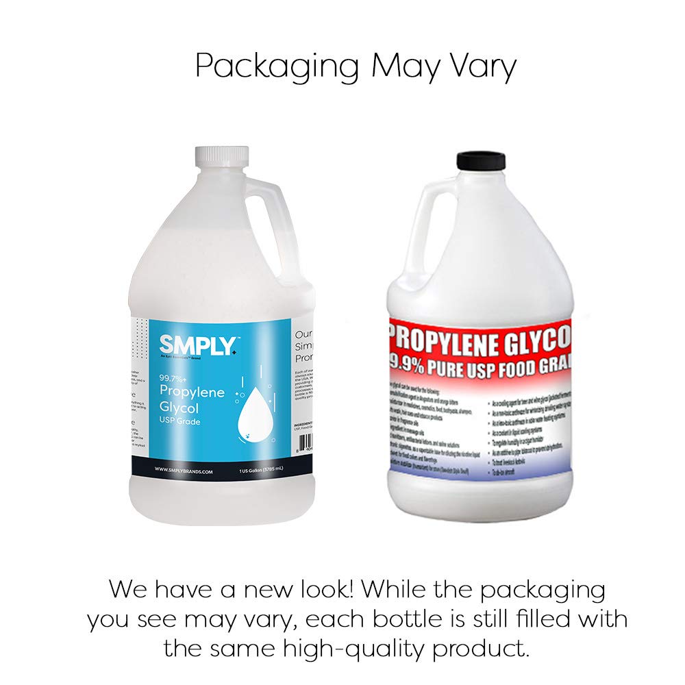 High Purity 99.9%+ USP Grade Propylene Glycol - Food & Pharmaceutical Safe - 34.5 lbs (4 x 1 Gallon HDPE Containers with Resealable Caps) - Ideal for Baking, Cosmetics, E-Liquids & Pharmaceutical Applications