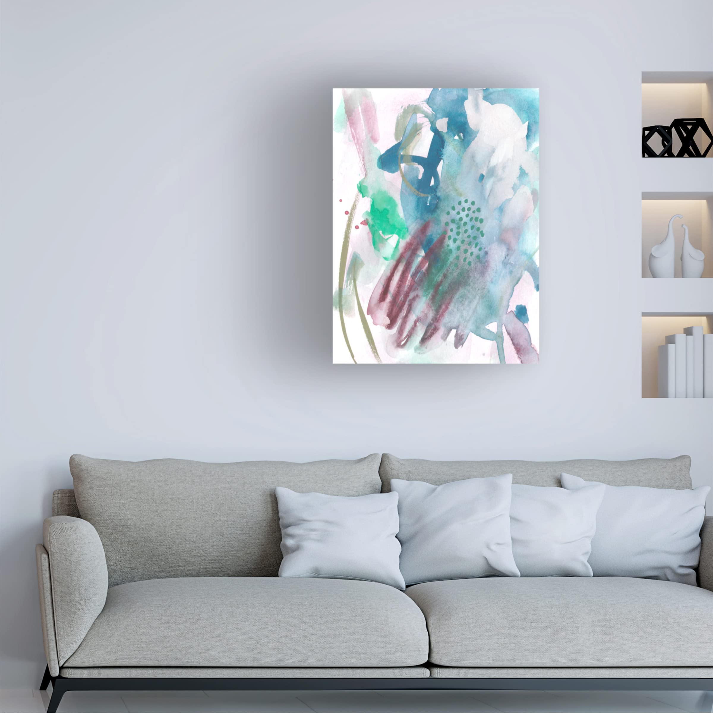 Trademark Fine Art 'Magenta Wave Form IV' Abstract Canvas Wall Art by Melissa Wang - Perfect for Modern Living Room & Office Decor