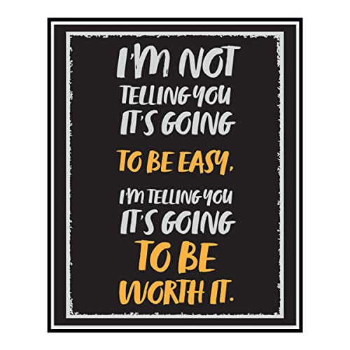 Motivational Wall Art Prints - Inspirational Office Decor & Business Wall Posters for Workplace, Home Office & Gym - Uplifting Quotes for Productivity & Success