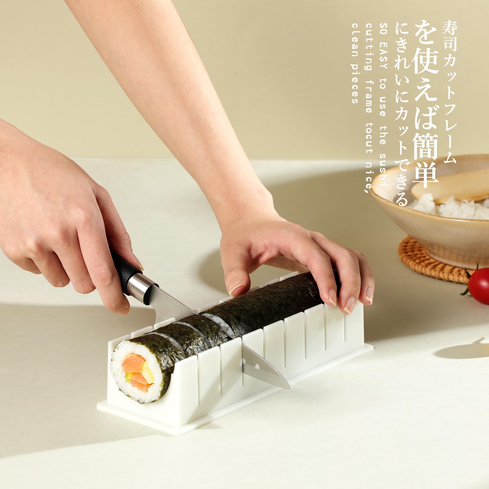 Delamu 20-in-1 Sushi Making Kit with Bamboo Mat, Chef Knife & Accessories - Complete DIY Sushi Roller Set for Home Chefs | Perfect for Parties, Date Nights & Japanese Cooking Enthusiasts
