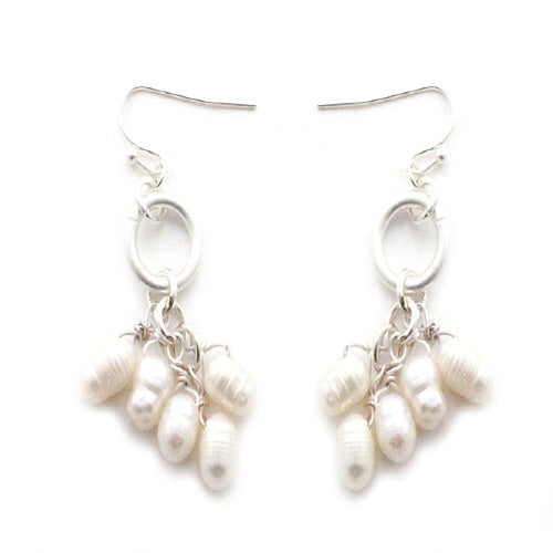 Freshwater Pearl Earrings for Women - Sterling Silver Dangle Earrings | Elegant Jewelry Gift for Birthday, Wedding & Special Occasions