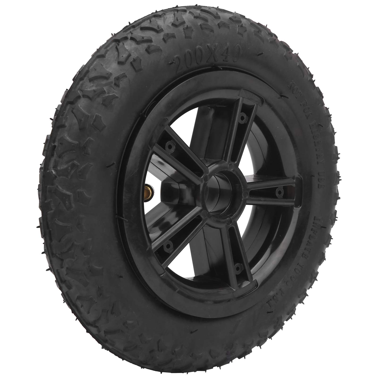 8 Inch Rubber Tire with Wheel Hub - Replacement for Electric Scooters, Bicycles, Baby Carriages & Vehicles - Durable & Smooth Ride for Commuting, Leisure & Outdoor Adventures