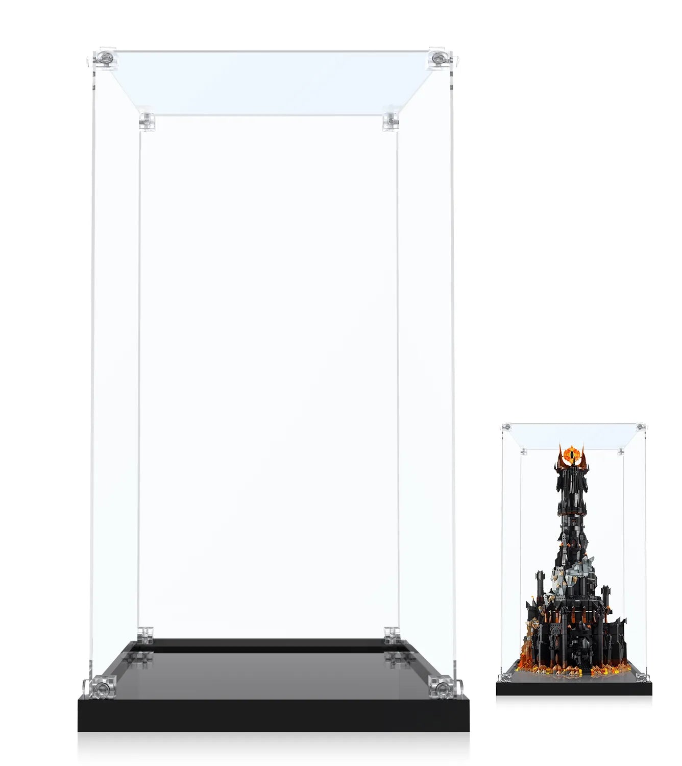 LEGO® Icons The Lord of the Rings: Barad-dûr™ 10333 Display Case - Premium Acrylic Protector for Collectible LEGO Sets - Perfect for Showcasing & Protecting Your Lord of the Rings LEGO Collection at Home or Office