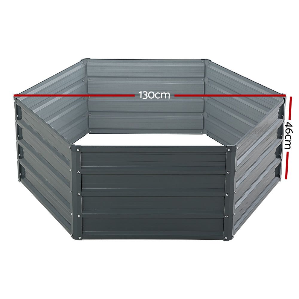 Greenfingers 2-Pack 51x51x18 Inch Galvanized Steel Raised Garden Bed Planter Box - Perfect for Vegetables, Flowers & Herbs in Backyard, Patio or Balcony