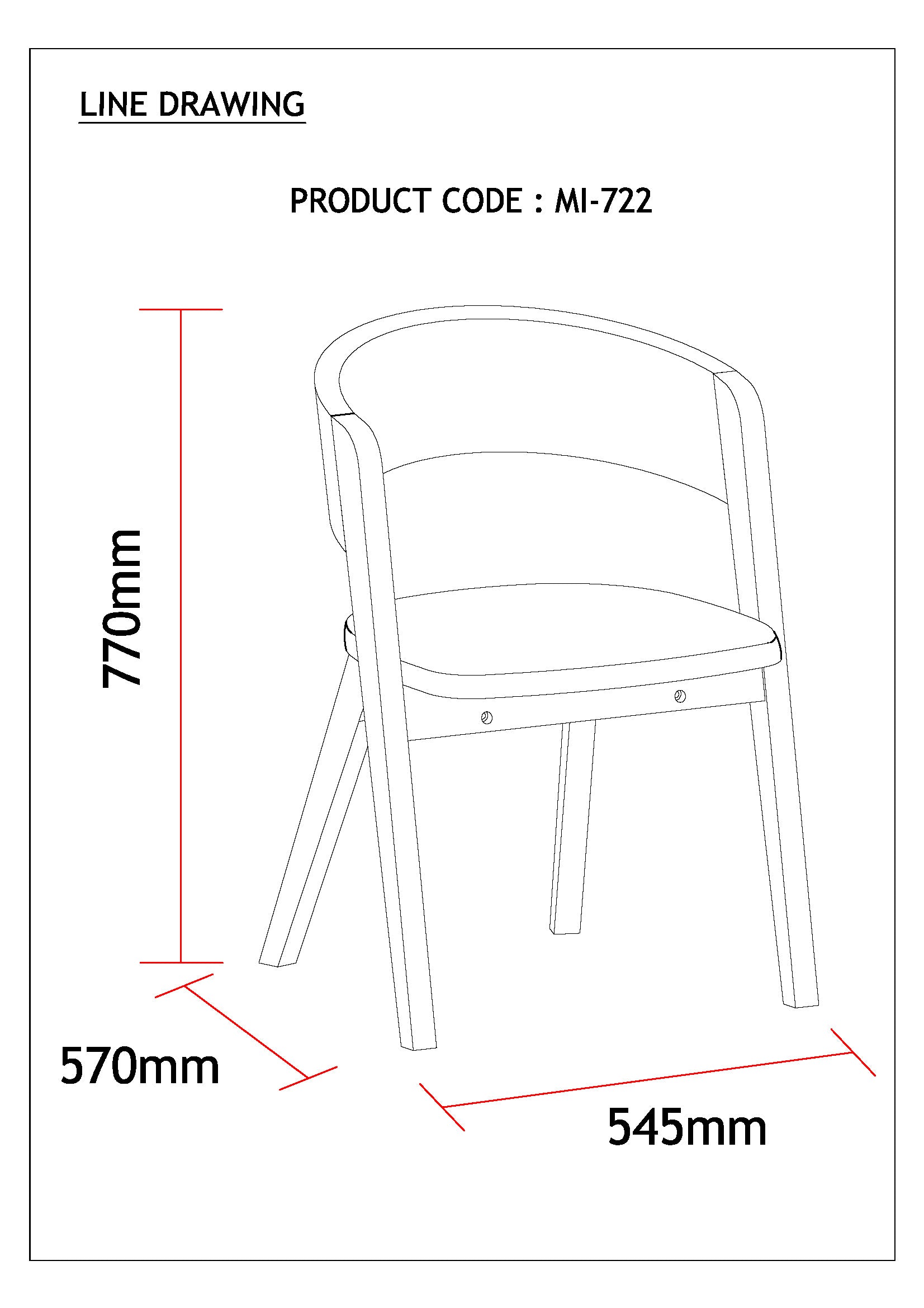 ALESSA Modern Dining Chair - Comfortable Blue Upholstered Seat for Kitchen, Dining Room & Office - Perfect for Home Decor & Entertaining