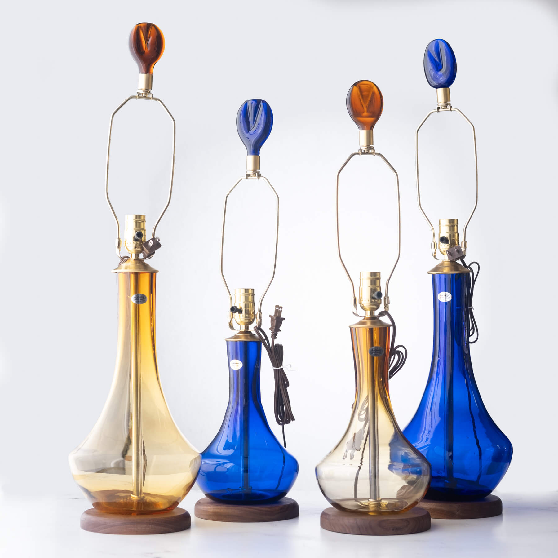 2425L Goose Lamp Cobalt - Elegant Decorative Table Light for Bedroom, Living Room & Office - Perfect Gift for Home Decor Lovers