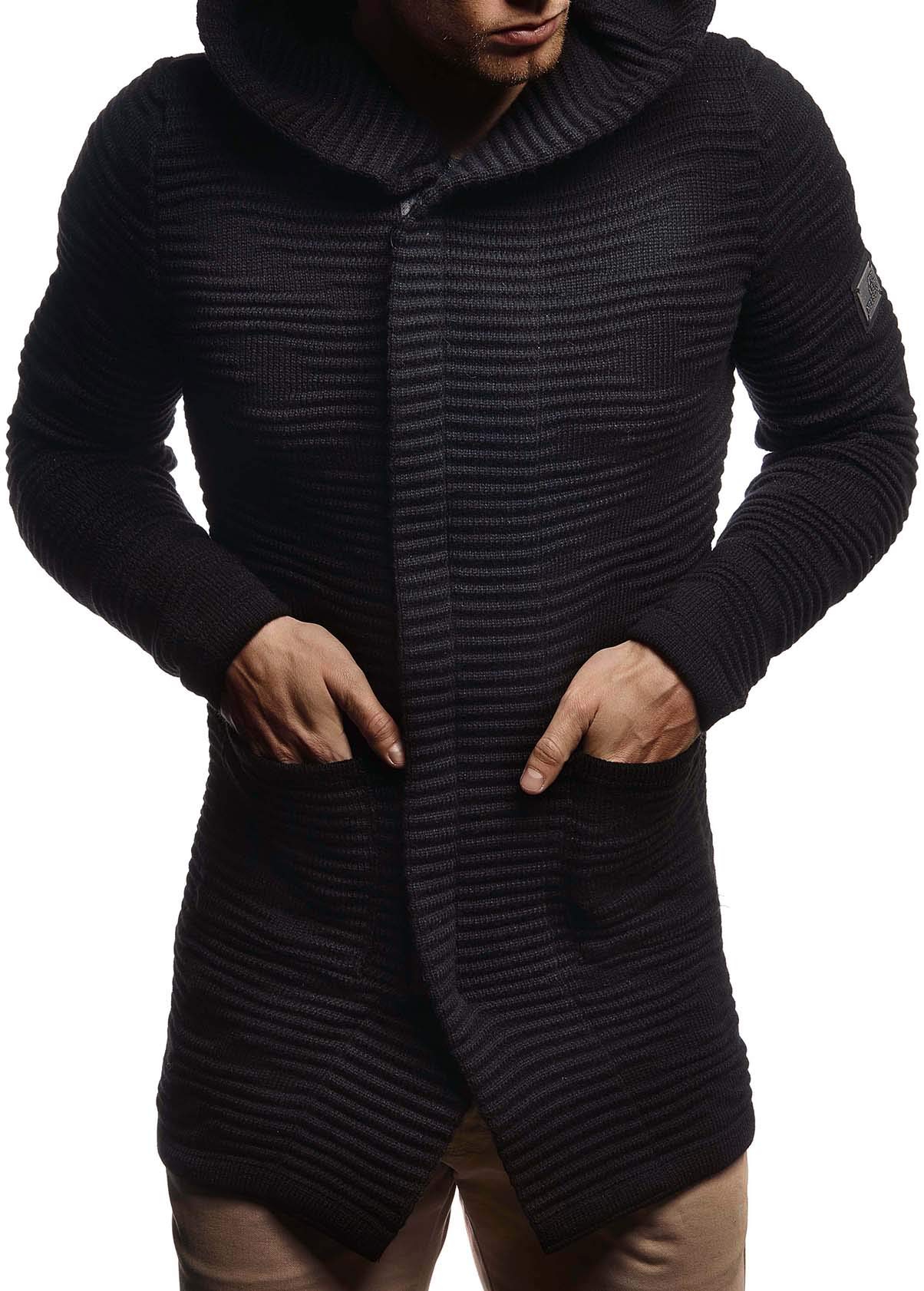 Leif Nelson Men's Slim Fit Hooded Sweatshirt Cardigan - Modern Pullover Hoodie Jacket LN5715 | Casual Wear, Lounge & Outdoor Activities