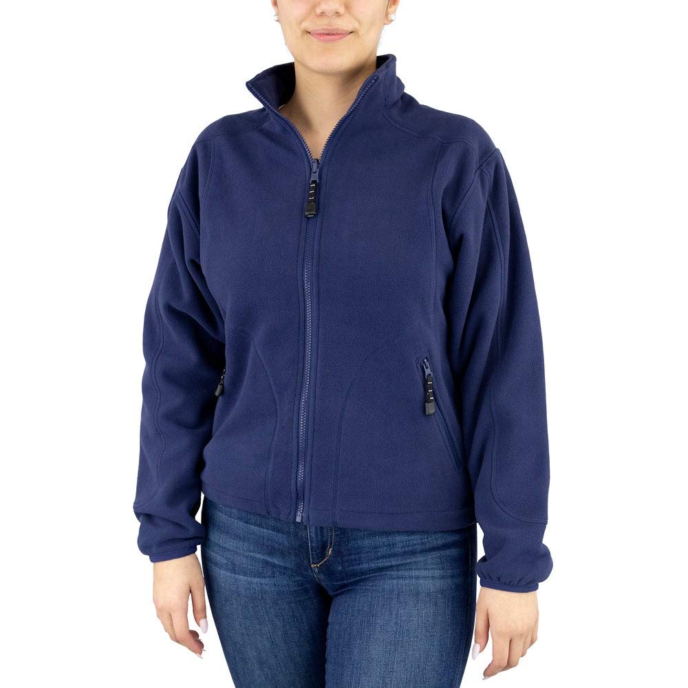 **Women's Microfleece Athletic Jacket - Lightweight, Breathable & Warm - Perfect for Running, Hiking & Outdoor Activities - Black**