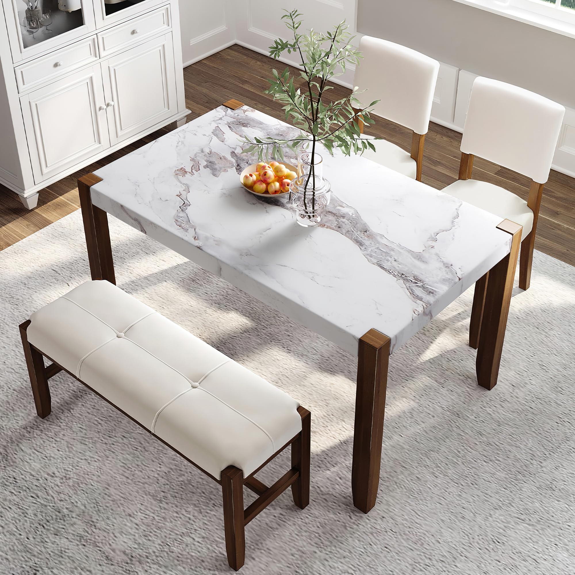 Merax 4-Piece Dining Table Set with 46
