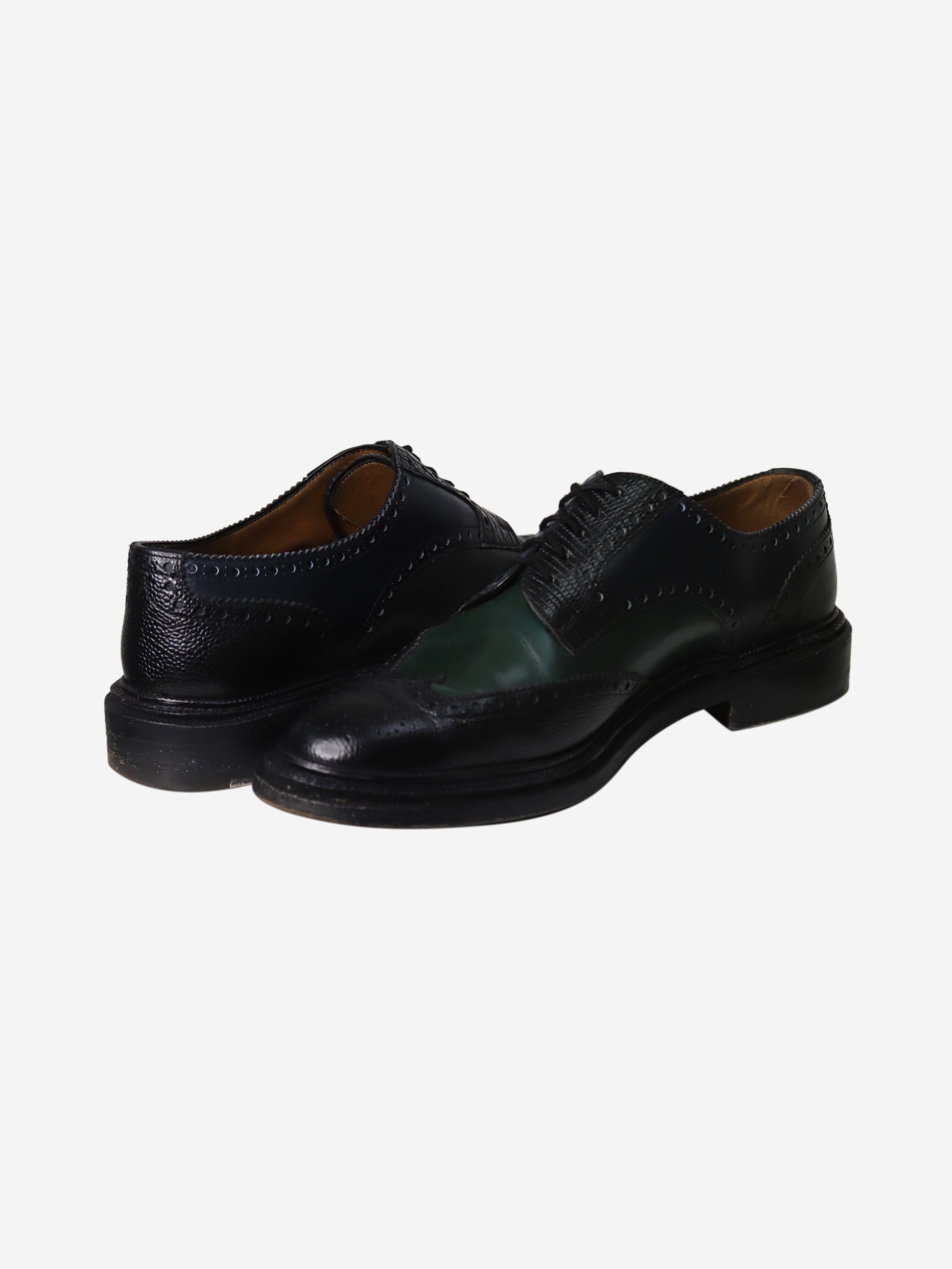 Stylish Black Lace-Up Brogue Shoes for Men - Size EU 40 (US 9) | Classic Oxford Dress Shoes for Business, Office & Formal Occasions