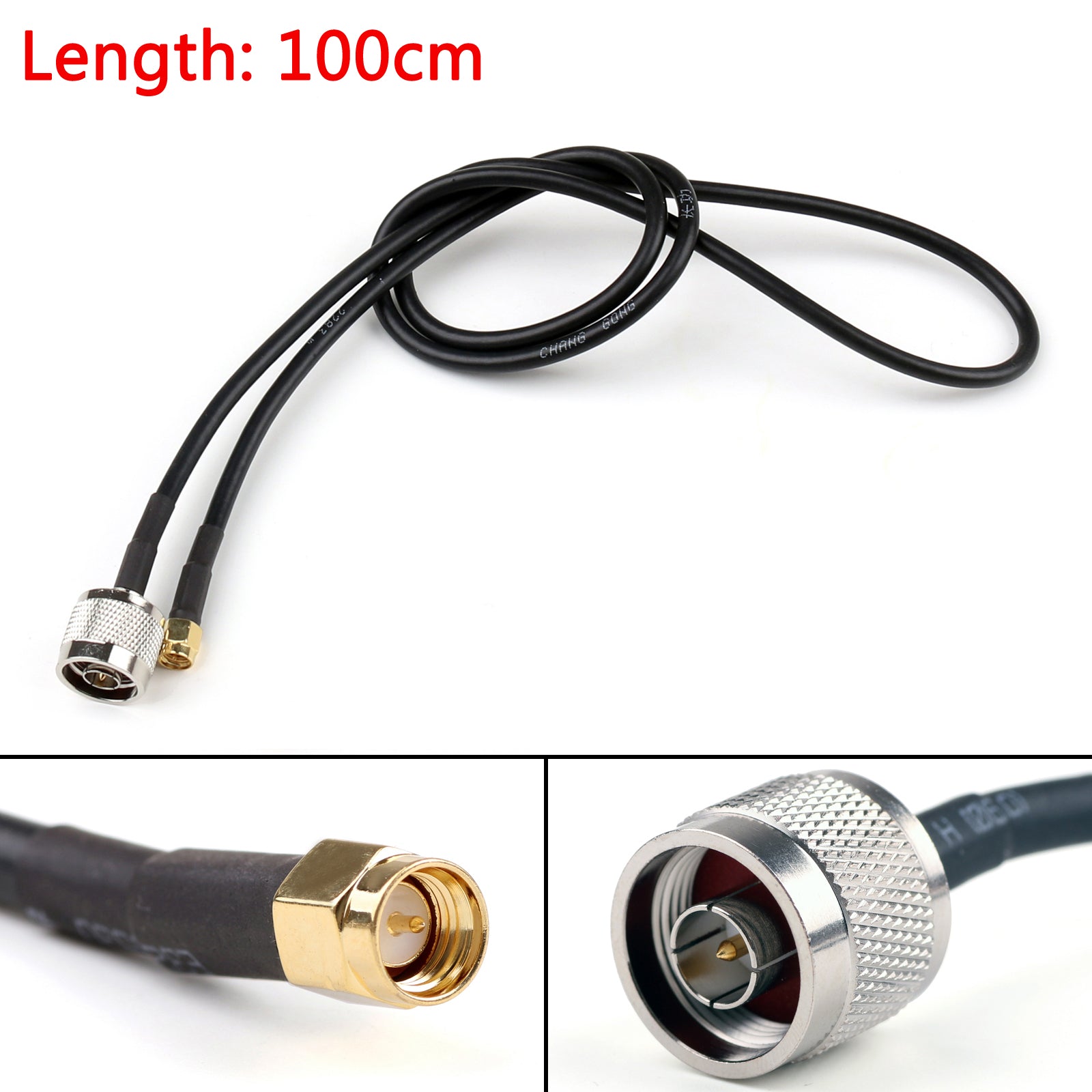 High-Quality 100cm RG58 Coaxial Cable with N Male to SMA Male Connector - Straight Crimp Pigtail for Ham Radio, WiFi Antenna & CCTV Installation (3ft/0.9m) - Perfect for Signal Transmission in Home & Professional Applications