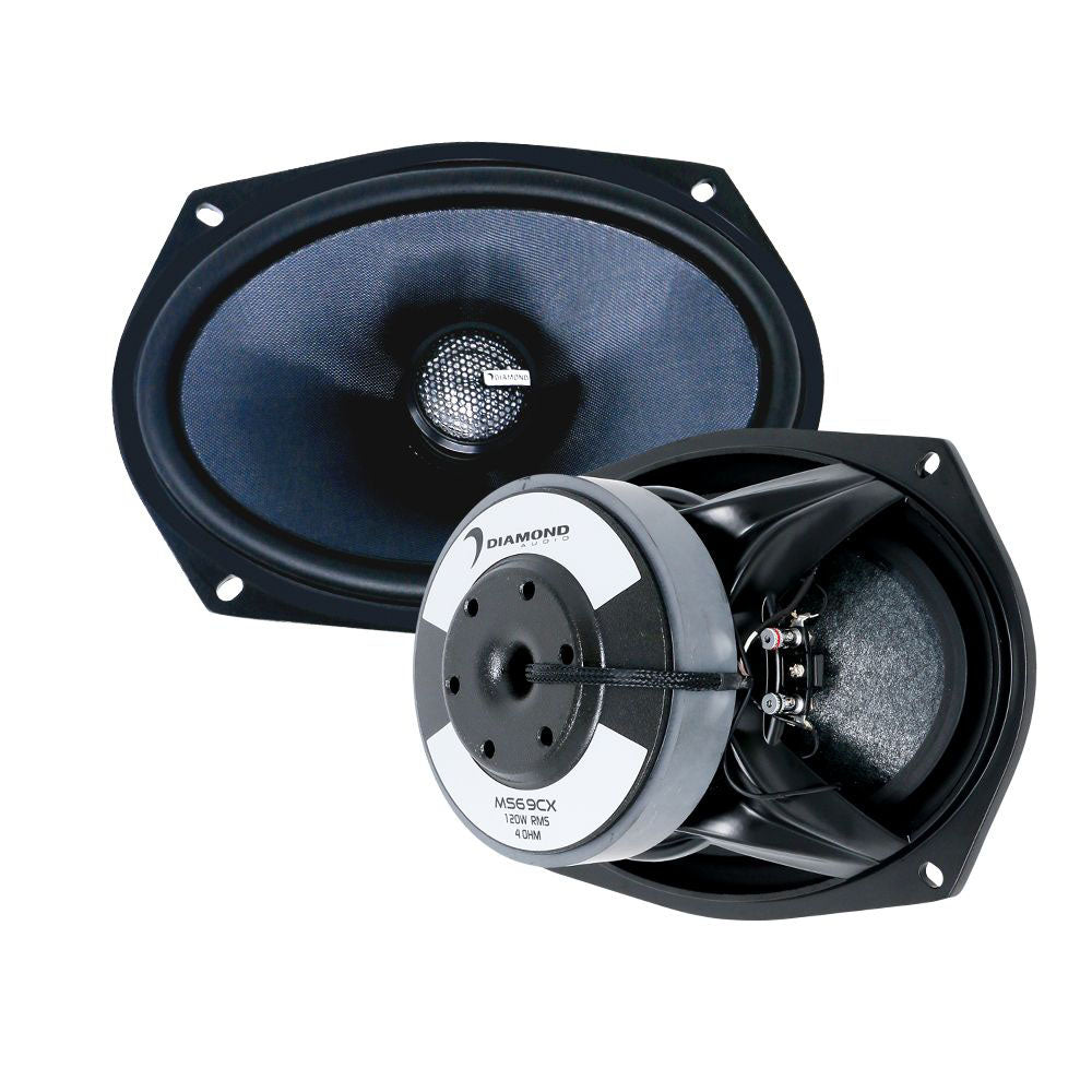 Diamond Audio MS69CX 6x9 2-Way Coaxial Car Speakers - 1000W Peak (250W RMS) - High Power MS Series for Clear Sound | Perfect for Car Audio Upgrades & Truck Stereo Systems