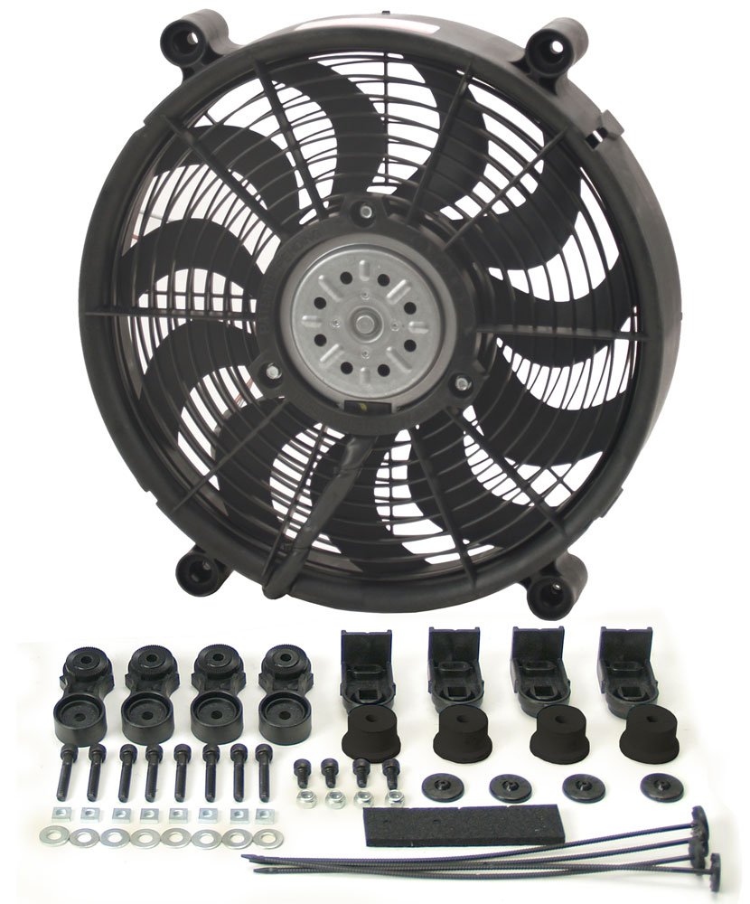 Derale 16214 14-Inch High Performance Electric Radiator Cooling Fan - Perfect for Trucks, SUVs & Off-Road Vehicles to Prevent Engine Overheating
