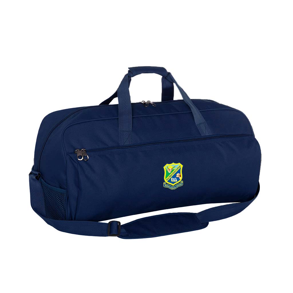 Tara Shire State College Large Navy Sports Bag - Durable Gym Bag for College Students, Travel & Workout Gear Storage