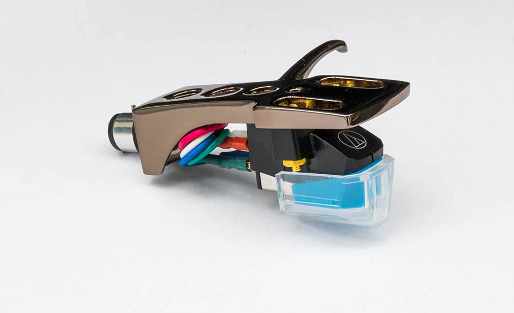 High-Quality Titanium Plated Headshell & AT-VM95 Cartridge with Stylus & Oil - Compatible with Denon DP500M, DP300F, DP60L, DPA100, DP1300, DP1100, DP1200, DP1250, DP1700, DP33F Turntables - Perfect for Vinyl Record Players & Audio Enthusiasts