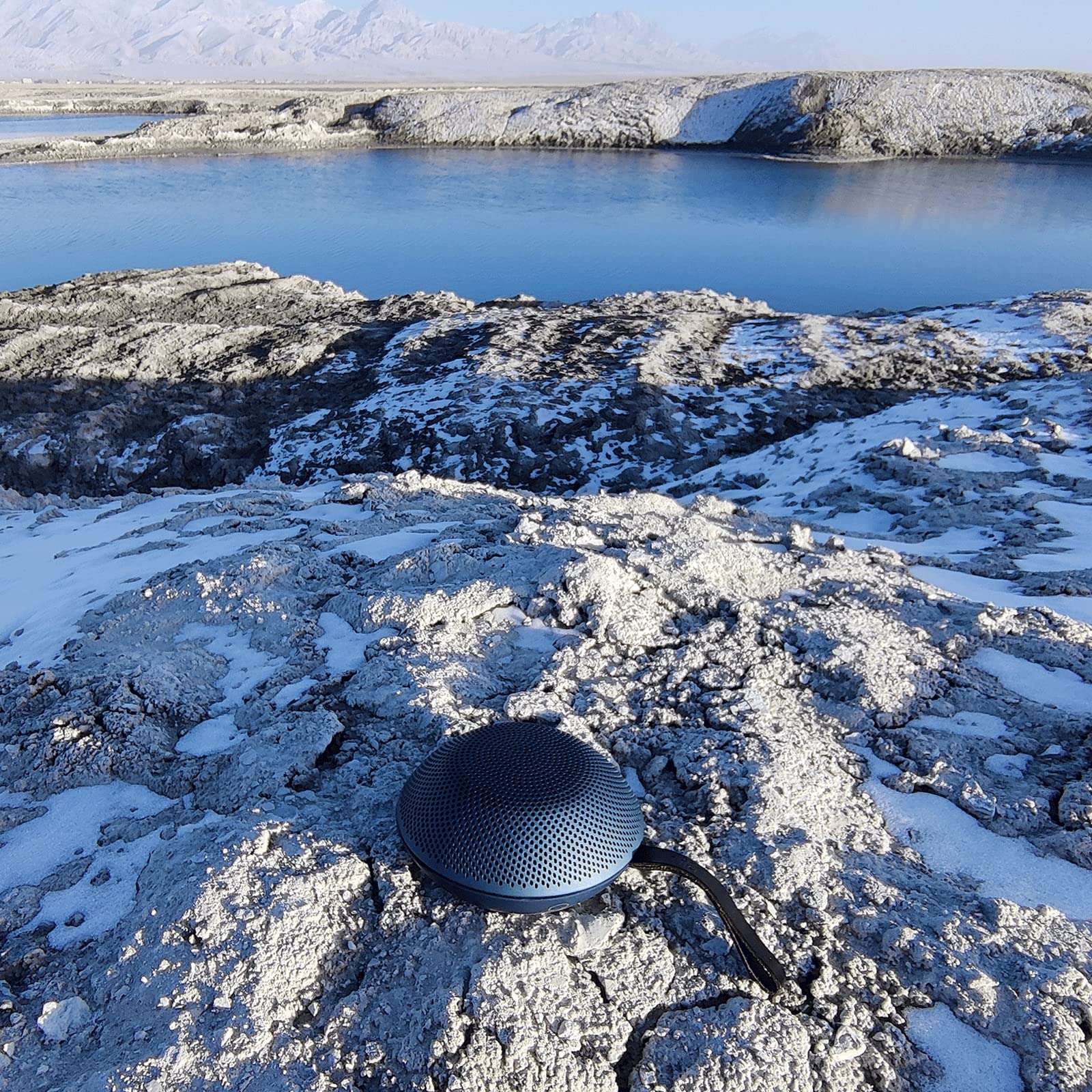 Vifa Reykjavik Bluetooth Speaker - Portable Wireless Mini Outdoor Smart Speaker with HiFi Stereo Sound, Nordic Design, Built-in Mic, Hands-Free Call, Ice Cave Blue - Perfect for Travel, Camping & Home Use
