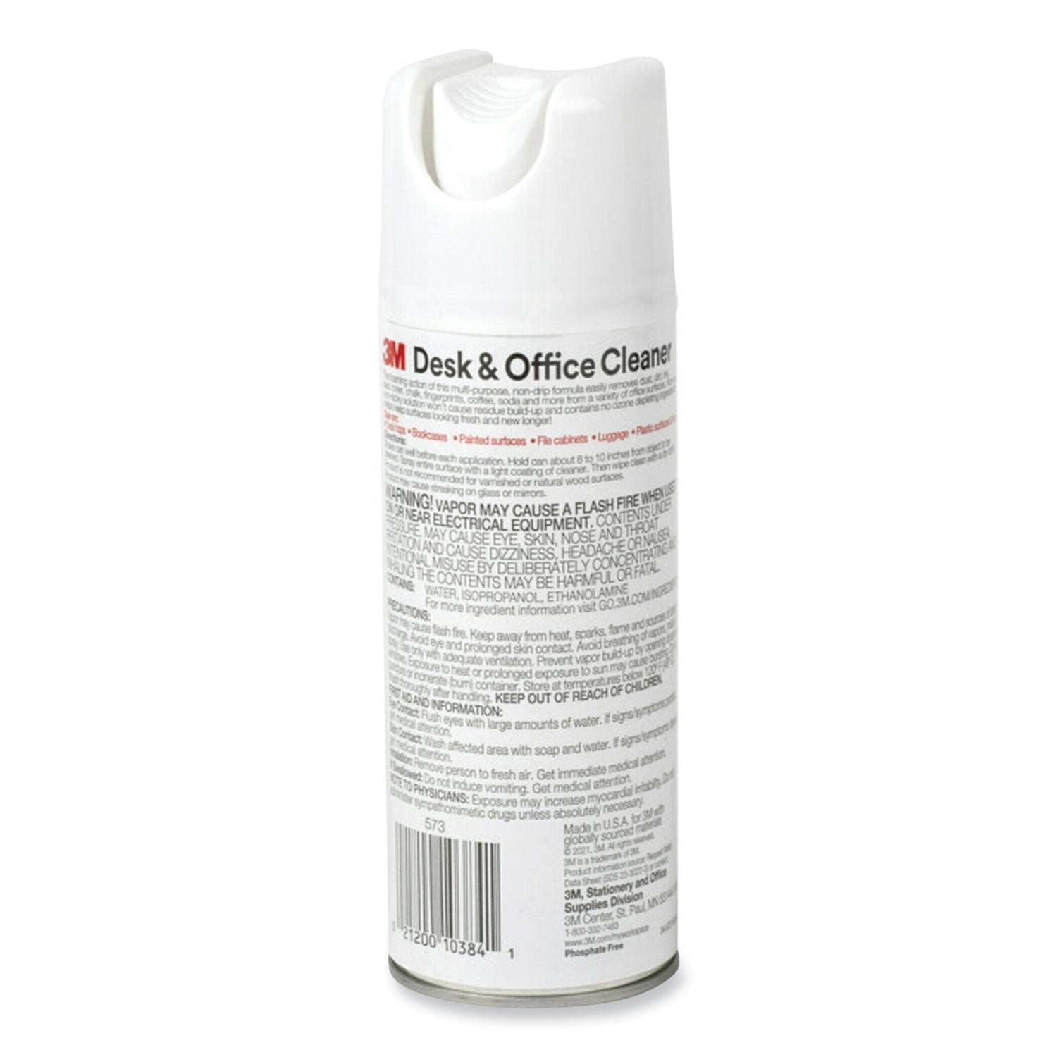 3M™ Desk and Office Spray Cleaner - 15 Oz Aerosol Spray for Quick Cleaning | Perfect for Home, Office, and School Desks | Removes Dust, Stains, and Germs | Works on Wood, Plastic, and Metal Surfaces