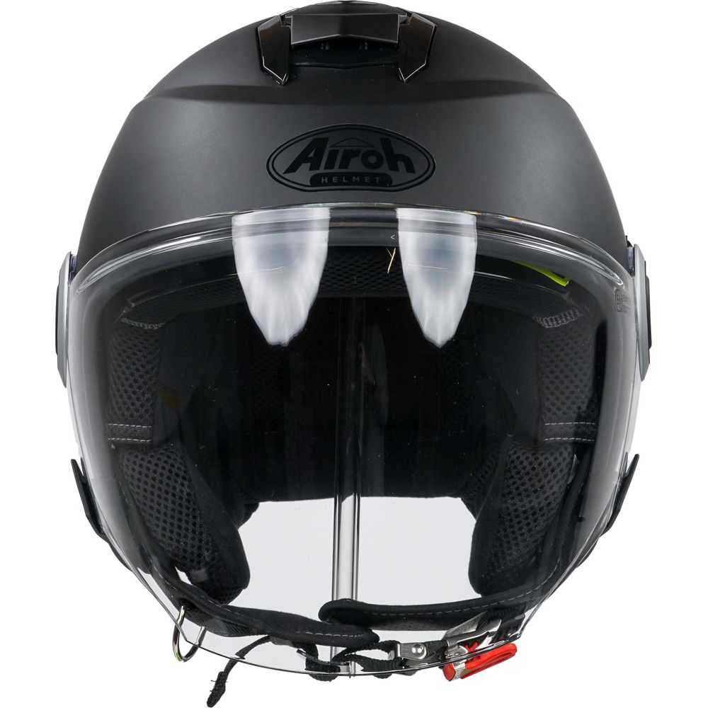 Airoh Helios Jet Helmet - Matte Black Vibe | Lightweight Motorcycle Helmet for Men & Women | Perfect for Urban Commuting & Street Riding
