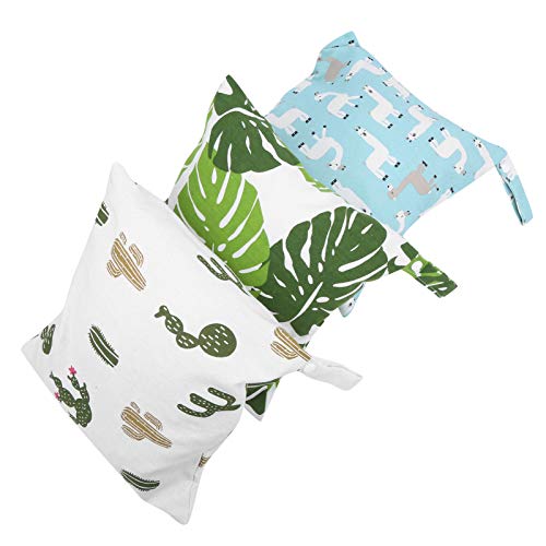 Reusable High-Quality Cloth Diaper Bags for Travel, Beach & Pool - Easy to Carry Fashionable Baby Diaper Organizer for Moms - Perfect for Outdoor Adventures, Day Trips & Family Vacations (Set of 3)