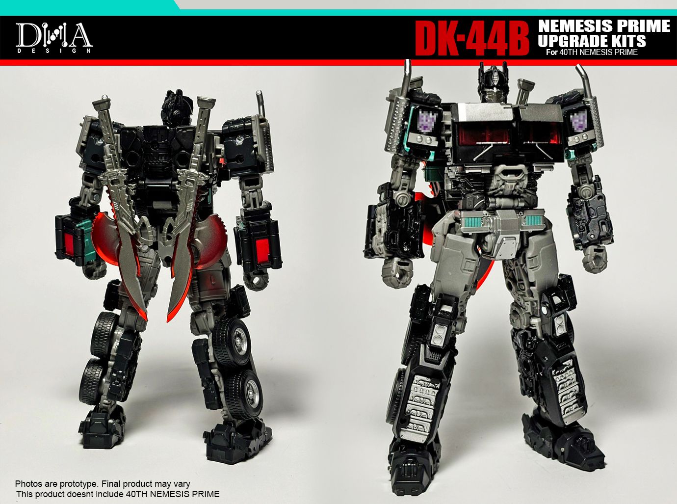 DNA Design DK 44B Upgrade Kit for Transformers RotB Nemesis Prime 40th Anniversary - Custom Parts for Action Figure Collectors & Display Enhancement