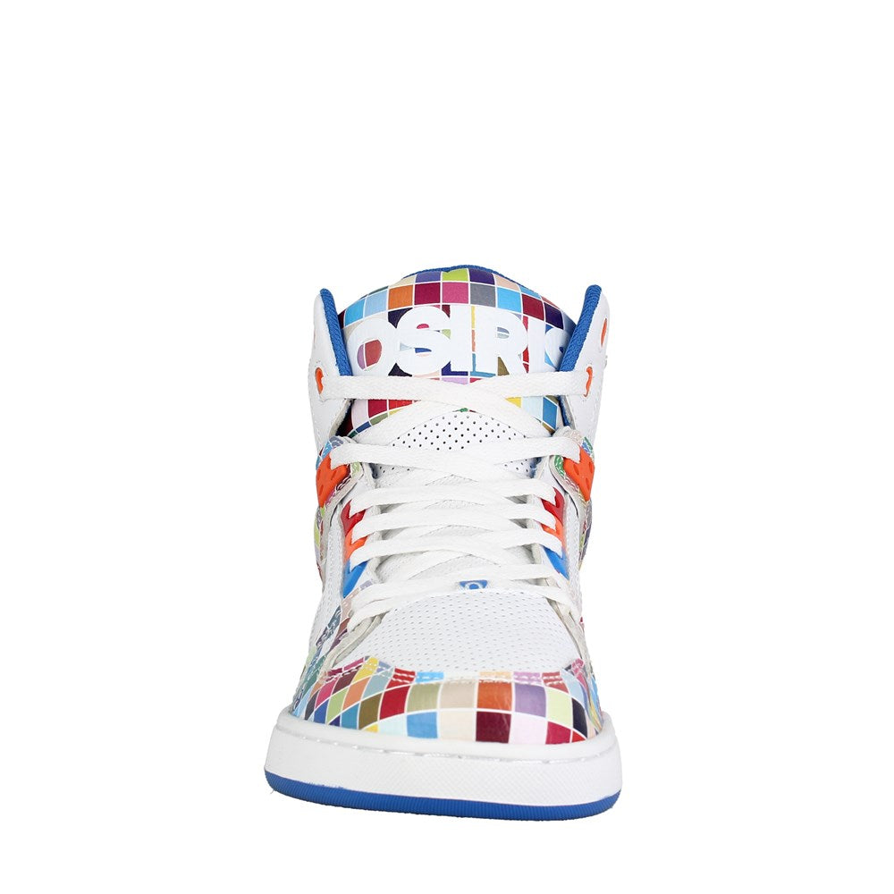 Osiris NYC 83 CLK Skate Shoes for Men - White/Mosaic Colorway - Comfortable & Durable Sneakers for Skateboarding, Streetwear Fashion & Casual Wear