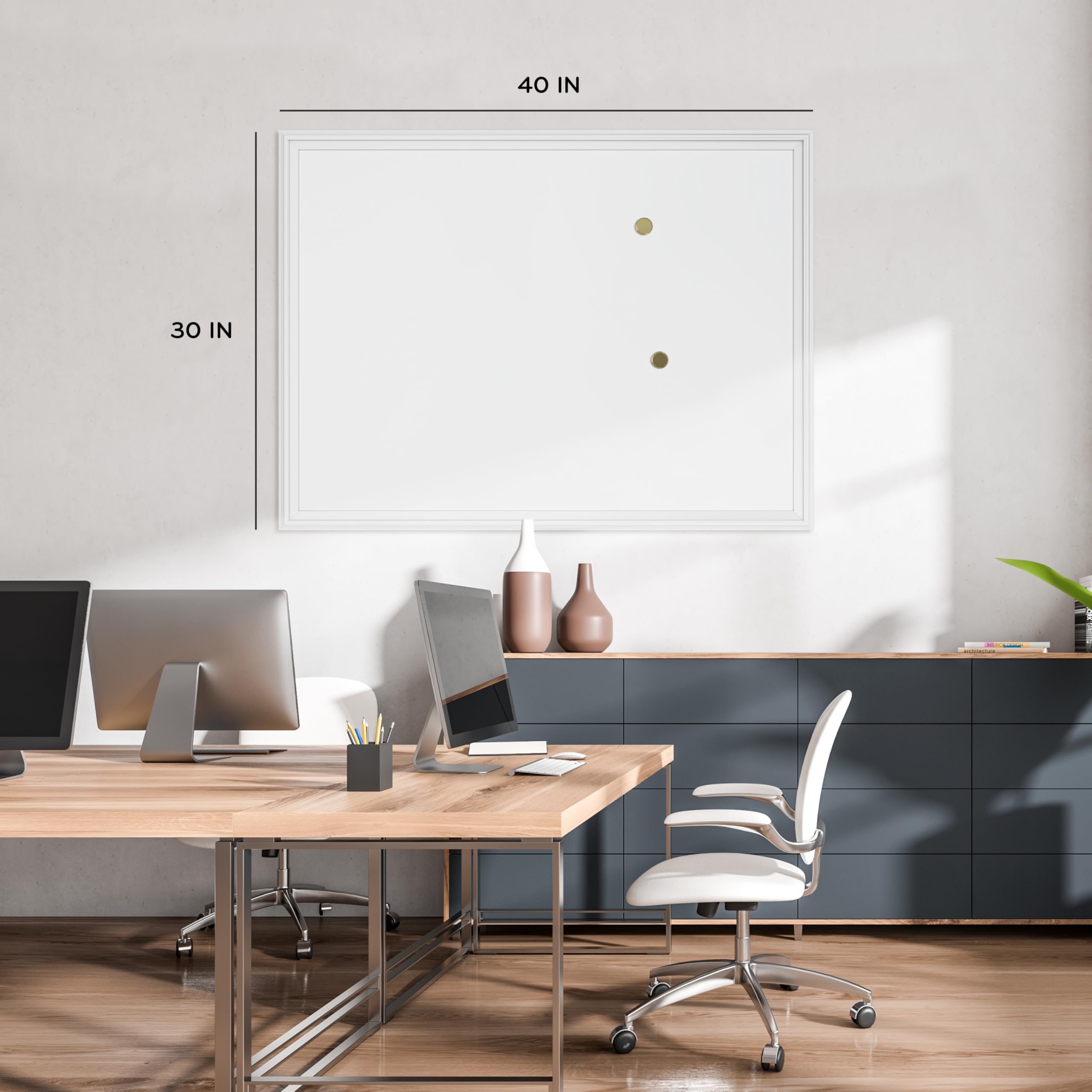 U Brands Farmhouse Magnetic Dry Erase Board - 40