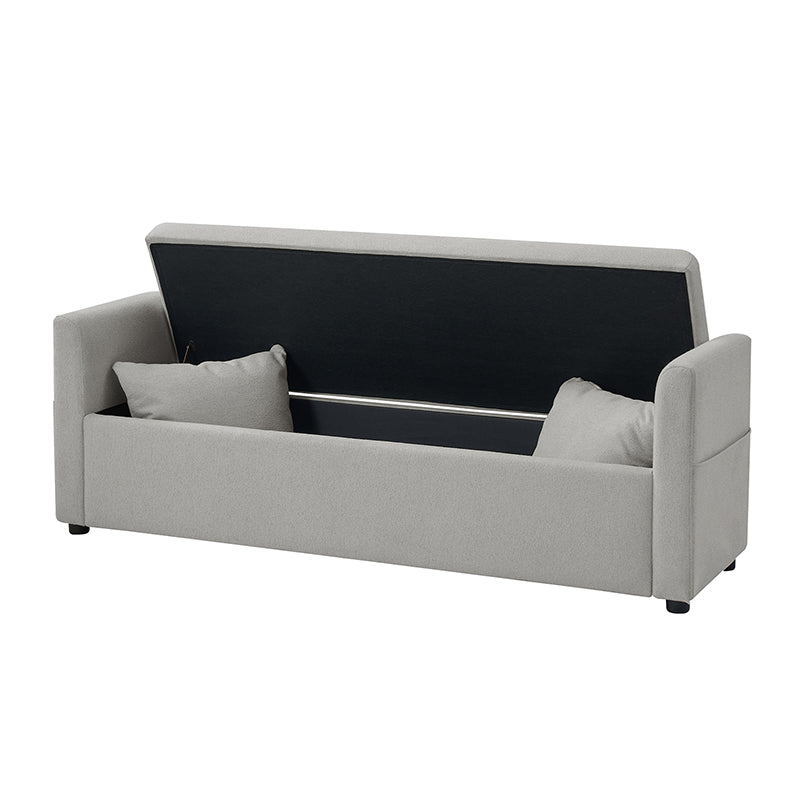 Gloria Functional Storage Bench with 2 Pillows - Entryway Seating, Shoe Storage & Living Room Decor