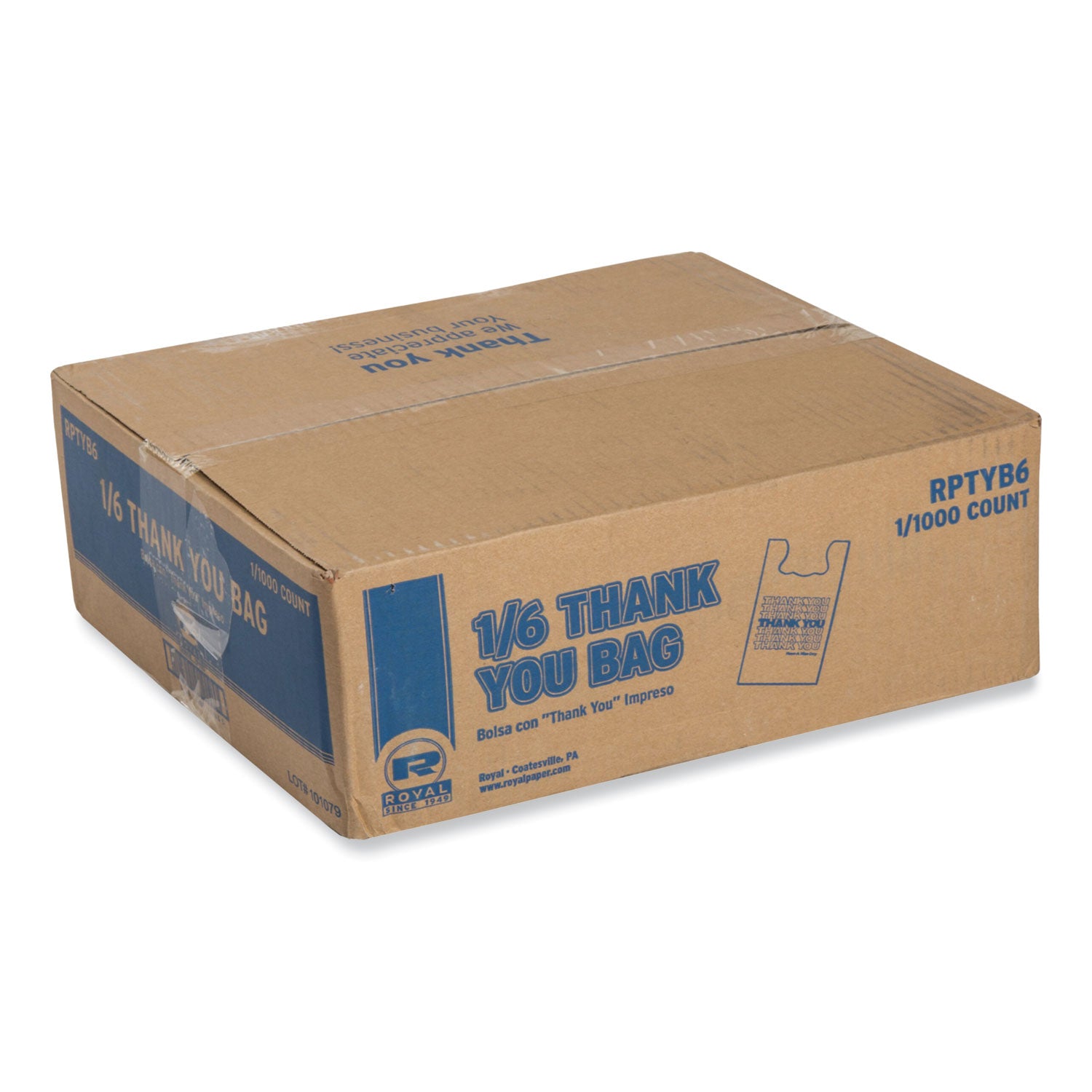 AmerCareRoyal® Thank You Bags with 'Have a Nice Day' Labels - 11.5x6.5x21 Inches White/Red Gift Bags with Cut-Out Handles - 1000 Bags per Carton - Perfect for Retail Stores, Parties & Customer Appreciation Gifts