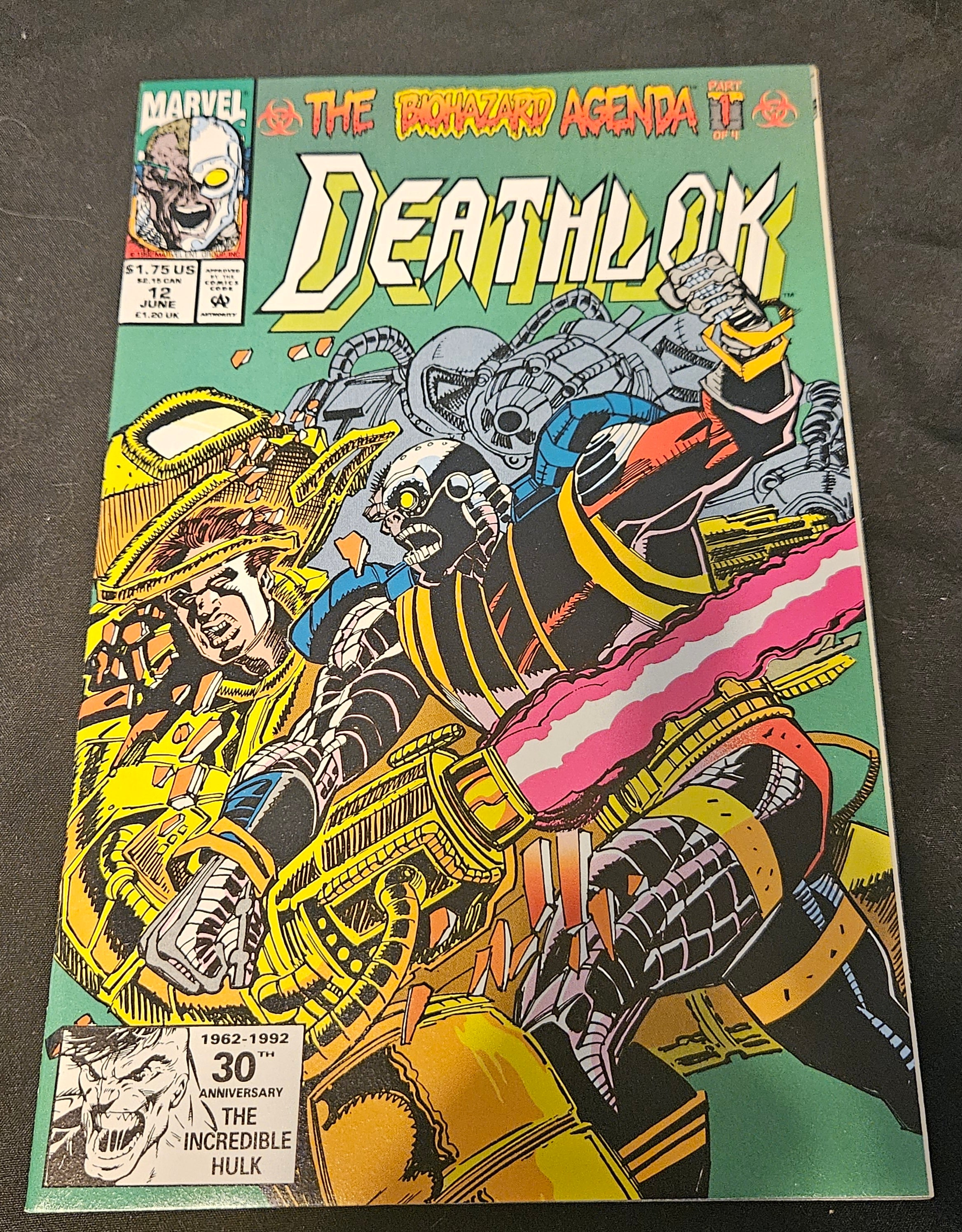 Marvel Comics Deathlok #12 June 1992 The Biohazard Agenda - Rare Vintage Comic Book for Collectors & Marvel Fans | Perfect for Display, Gifts & Investment