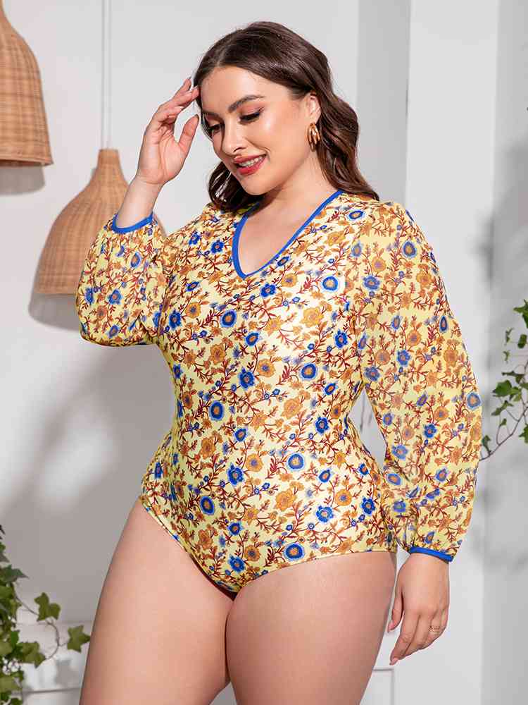 **Plus Size Floral Swimsuit for Women - Stylish & Comfortable One-Piece Bathing Suit - Perfect for Beach Vacations, Pool Parties & Summer Getaways**
