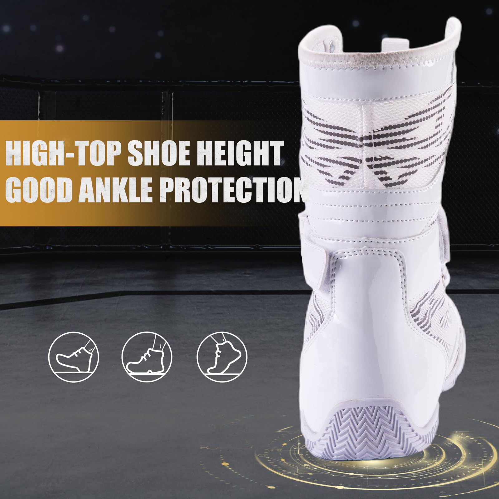 Professional Men's Boxing Shoes for Muay Thai & Training - Lightweight, Breathable & Durable for Boxing, Kickboxing & MMA Workouts