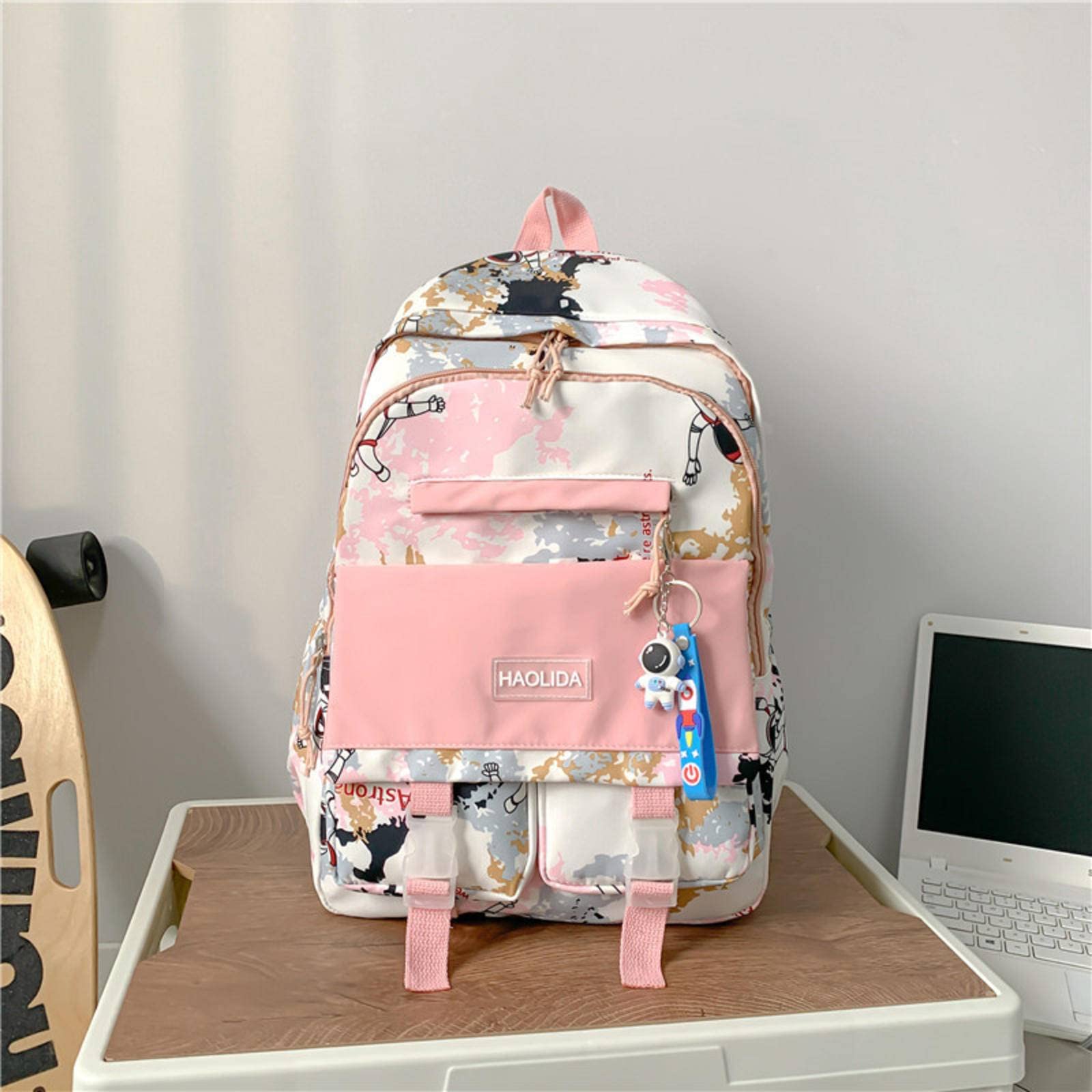 Korean Style School Backpack for Women - Large Capacity High School & College Backpack - Trendy Japanese Student Bag for Middle School & University - Perfect for Daily Commute, Campus Life & Travel