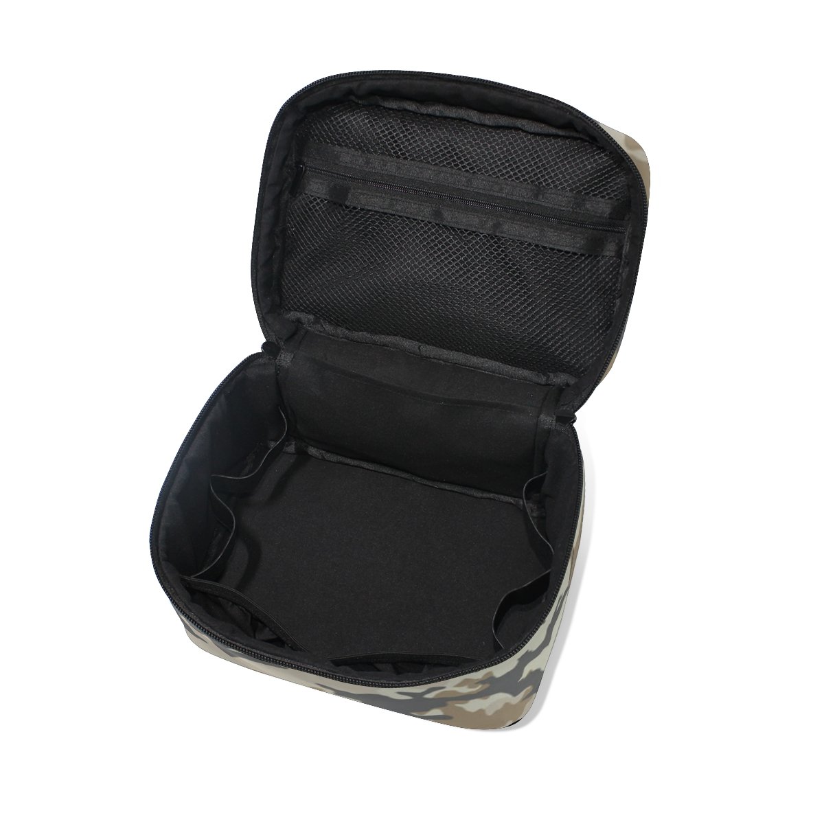 Military Camouflage Cosmetic Bag for Women - Waterproof Travel Makeup Train Case with Multiple Compartments | Perfect for Travel, Gym, Camping & Daily Organization