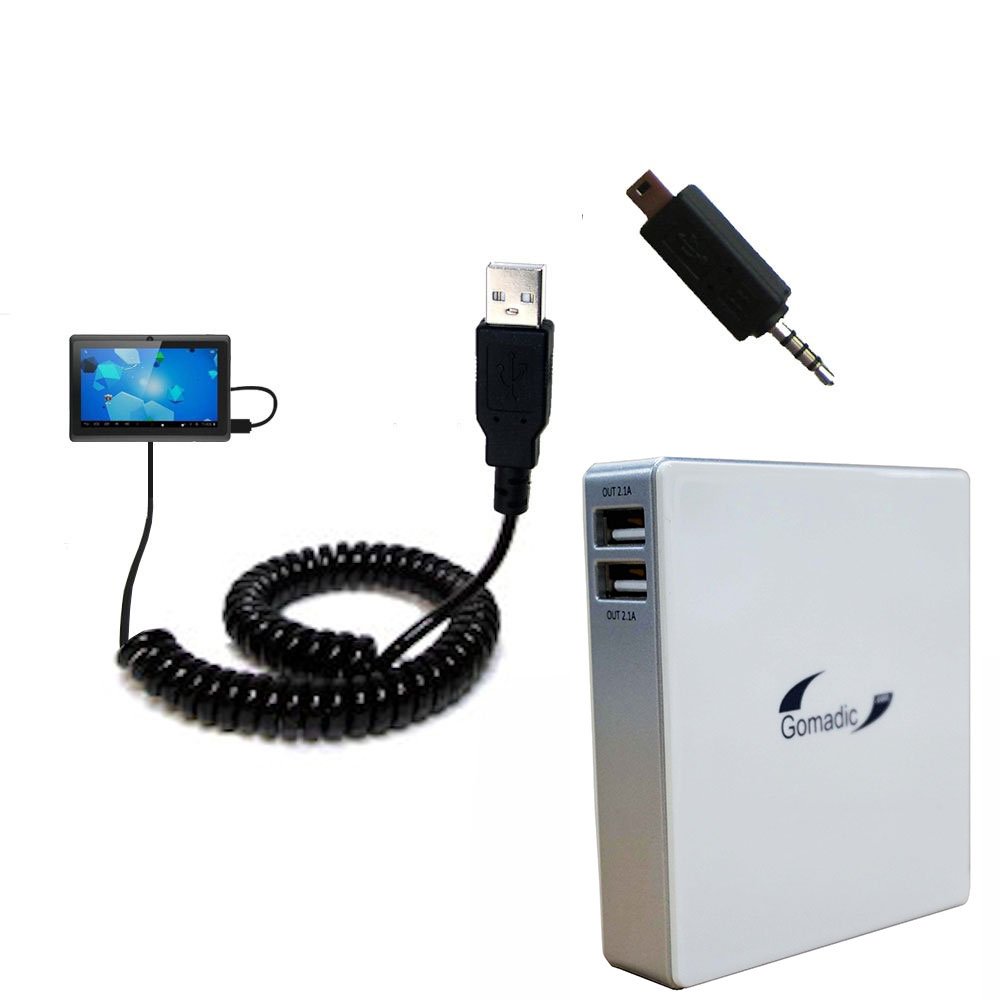 Gomadic 20000mAh High Capacity Portable Charger - Fast Rechargeable External Battery Pack for Smartphones, Tablets & ZeePad | Perfect for Travel, Camping & Emergency Power Backup