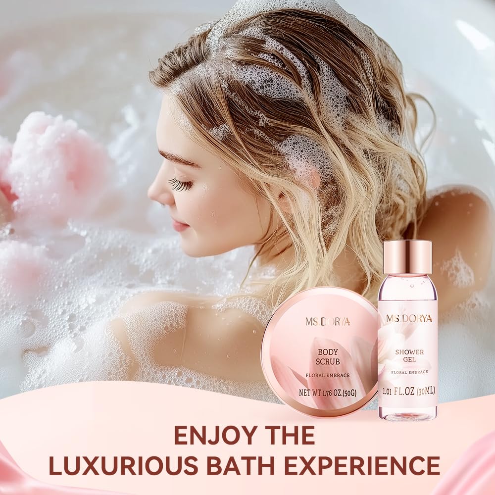 Relaxing Spa Gift Basket for Women - 5 Piece Self Care Set with Body Lotion & Plush Earmuffs | Perfect Birthday, Mother's Day & Christmas Gifts for Her, Wife, Mom or Girlfriend | Ideal for Home Spa Nights, Pampering & Stress Relief