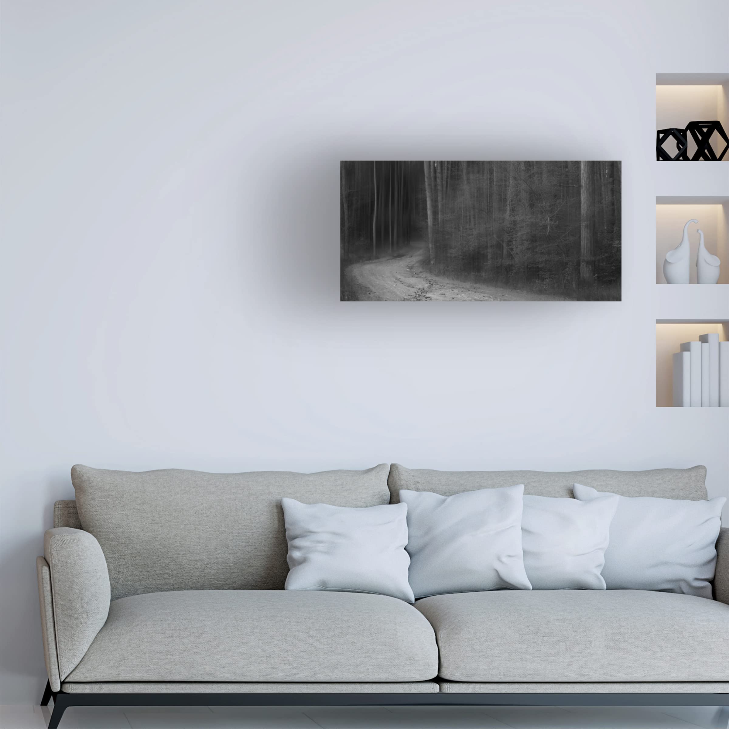 Trademark Fine Art 'Road to Mystery' Canvas Wall Art by Anselmo J. Rubio - Modern Abstract Painting for Living Room, Bedroom & Office Decor