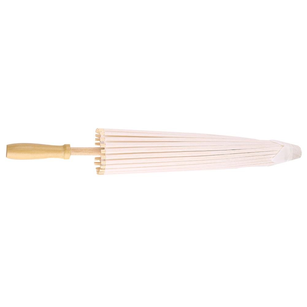 White Paper Wedding Umbrella - 60cm Bridal Party Decor & Photo Prop