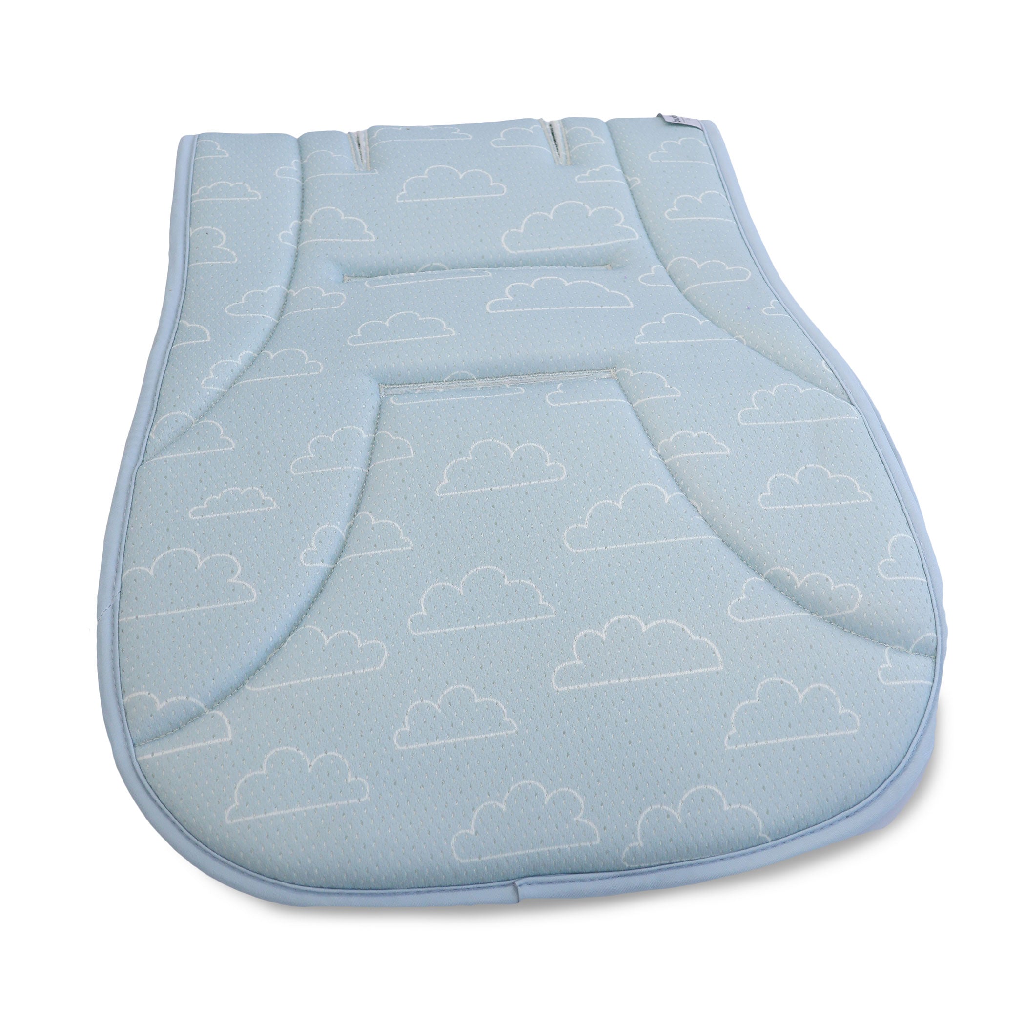 Nordic AIR+ Reversible Baby Stroller Liner - Breathable Sky Blue & Mint Green Pram Cushion for Newborns & Toddlers | Perfect for Strollers, Carriers & Shopping Carts