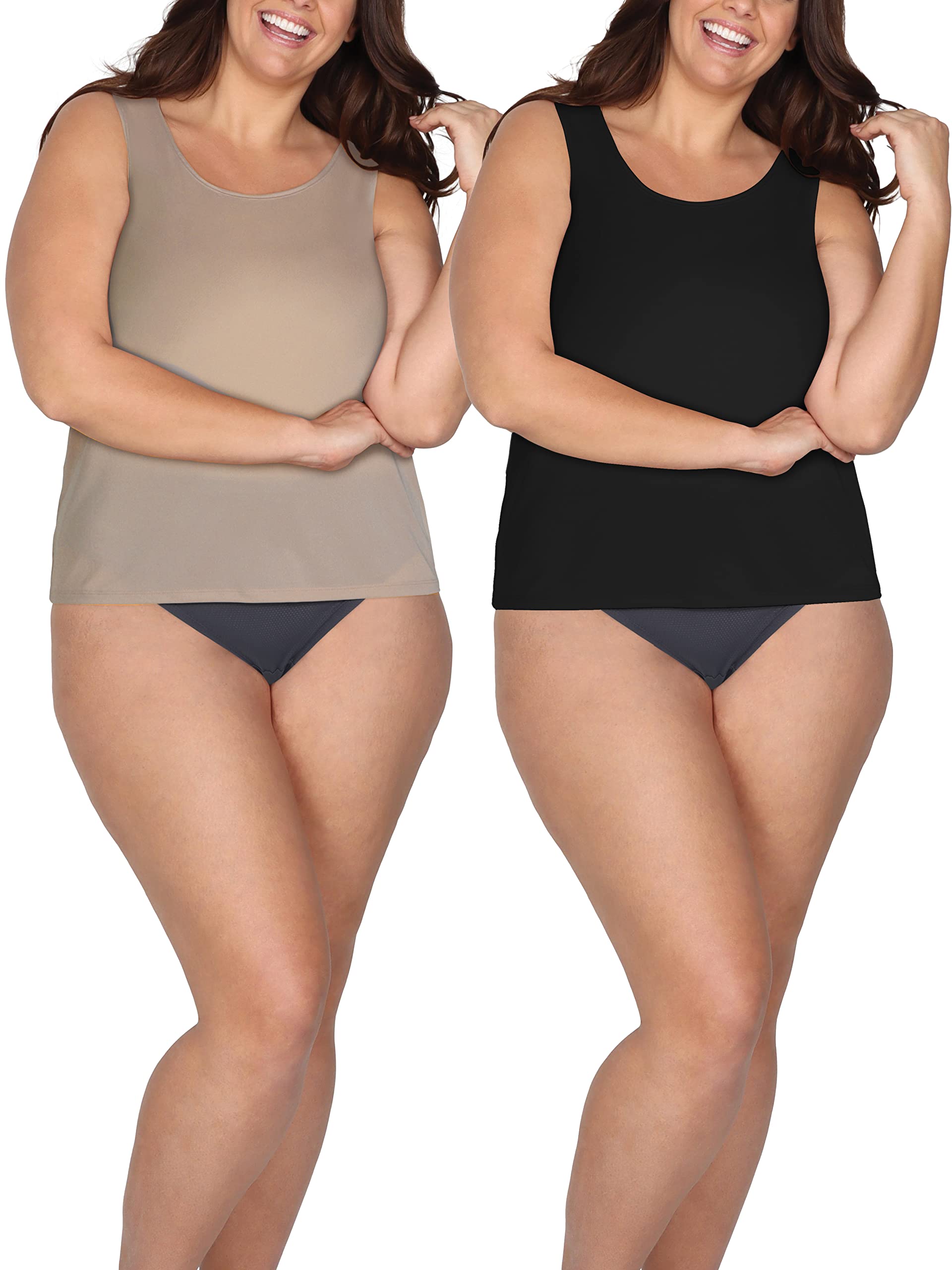 Fruit of the Loom Women's Comfort Bras and Tank Tops (Sizes S-6XL) - Soft Cotton Underwear for Everyday Wear, Yoga & Lounge